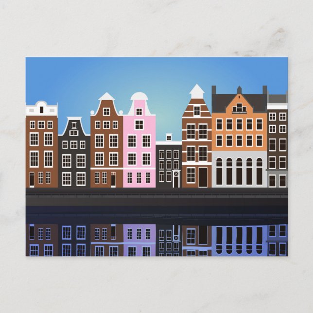 Postal Postcard con Amsterdam (Anverso)