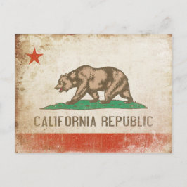 Postal Postcard con bandera de Guay California