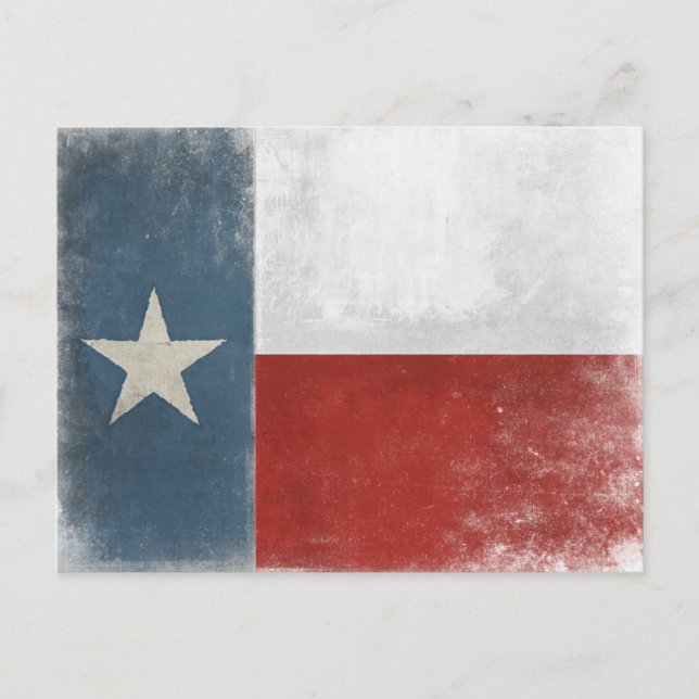 Postal Postcard con bandera de Texas con problemas de épo (Anverso)