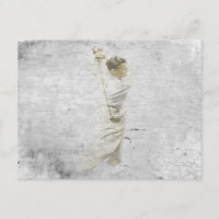 Postcard con dibujos de carbón de oro