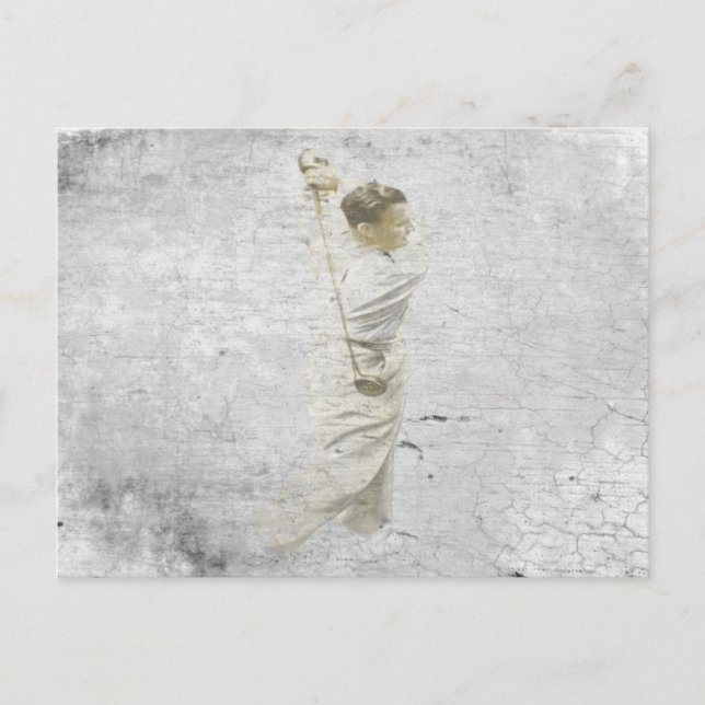 Postal Postcard con dibujos de carbón de oro (Anverso)