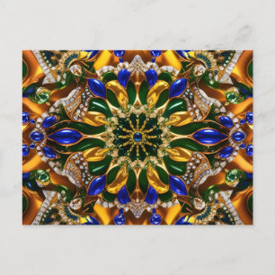 Postal Postcard con diseño de colores de Brasil