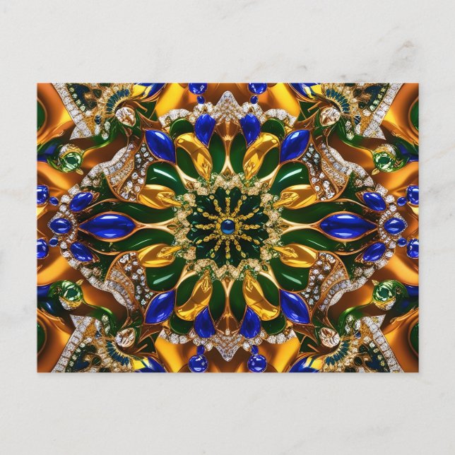 Postal Postcard con diseño de colores de Brasil (Anverso)