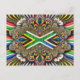 Postal Postcard con diseño de colores sudafricanos