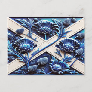 Postal Postcard con diseño de listones escoceses