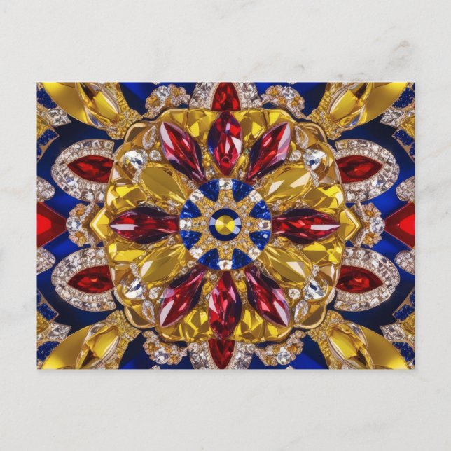 Postal Postcard con el diseño de Colombia Colores (Anverso)