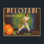 Postal Postcard con etiqueta de cromatografía española pa<br><div class="desc">Postal con caja vintage impresa de España anunciando "Aceitunas de Gilabert" con un jugador de Pelota fresco en acción. Por favor, avísenos si desea que se hagan algunos cambios que le gusten. Estamos encantados de ayudarle si necesita algún cambio en la disposición, como colores, tonos, tamaño o cualquier otra adición,...</div>