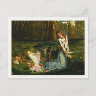 Postal Postcard Con Fe Pintada En El Bosque