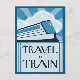 Postal Postcard con imagen de póster de viaje del tren re