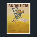 Postal Postcard con imprenta vintage de España<br><div class="desc">Postcard con publicidad impresa de poster andaluz vintage para las maravillosas vacaciones de verano en la Costa del Sol, en el sur de España. Por favor, avísenos si desea que se hagan algunos cambios que le gusten. Estamos encantados de ayudarle si necesita algún cambio en la disposición, como colores, tonos,...</div>