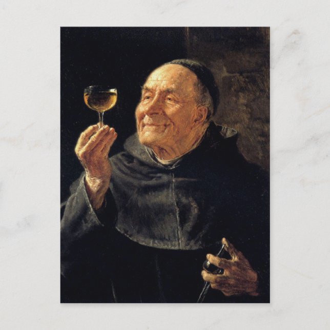 Postal Postcard Con Pintura De Eduard Grutzner (Anverso)