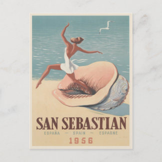 Postal Postcard con publicidad impresa en San Sebastián