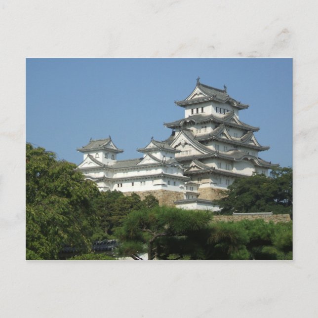 Postal Postcard con vistas al Castillo de Himeji (Anverso)