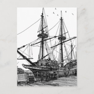 Postal Postcard Constant de Tall Ship Susan