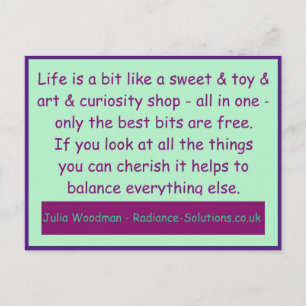 Postal Postcard creativo 11 Apreciar el más libre / Tiend