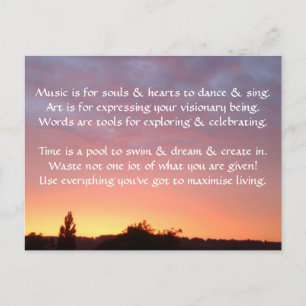 Postal Postcard creativo 1g - Arte y lenguaje motivaciona