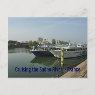 Postal POSTCARD - Cruizando el río Saône - Francia