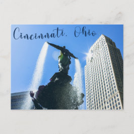 Postal Postcard cuadrado de la fuente
