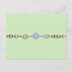Postal Postcard - cuentas y cadena de cobre