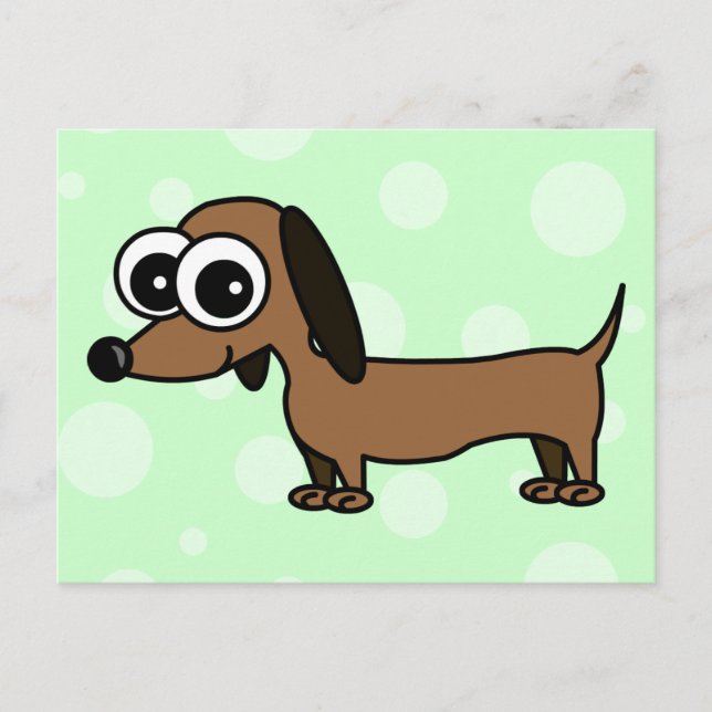 Postal Postcard Cute Dachshund (Anverso)