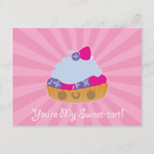 Postal Postcard Cute Kawaii Tart