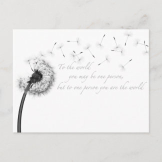 Postal Postcard Dandelion Inspiration