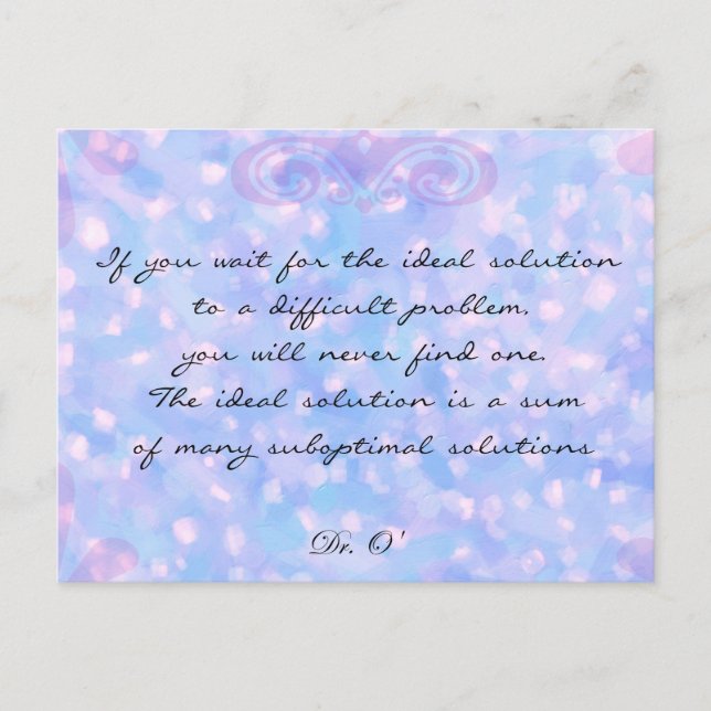 Postal Postcard de 3 Comidas Ascendentes (Anverso)