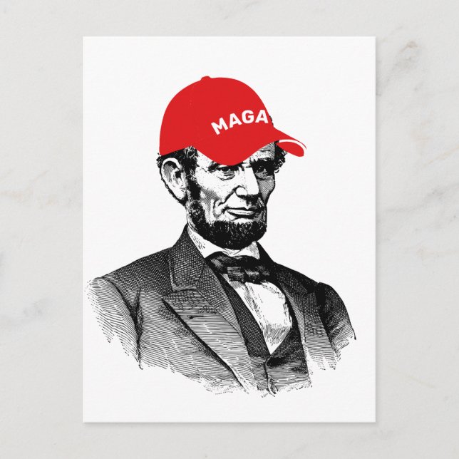 Postal Postcard de Abraham Lincoln MAGA (Anverso)