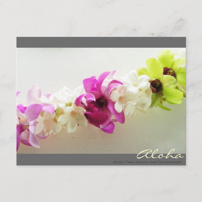 Postal Postcard de Aloha Lei Hawaii (Anverso)
