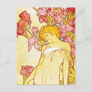 Postal Postcard de Alphonse Mucha Iris
