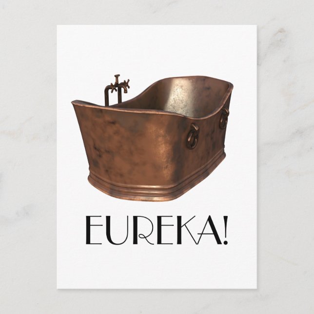 Postal Postcard de Archimedes Bathtub (Anverso)