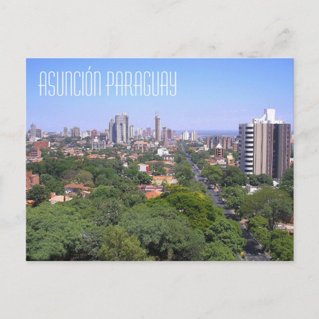 Postal Postcard de Asunción Paraguay (Anverso)