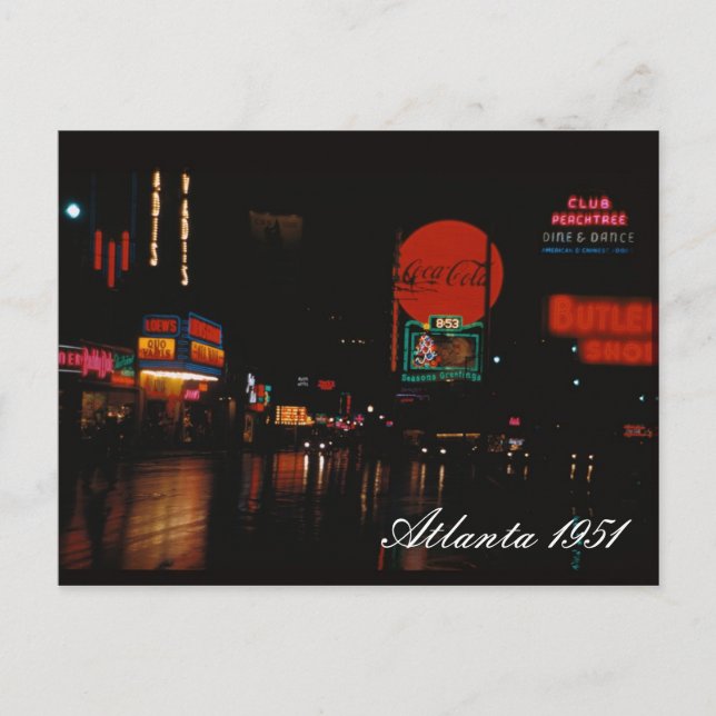Postal Postcard de Atlanta 1951 (Anverso)