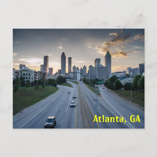 Postal Postcard de Atlanta Skyline (Anverso)