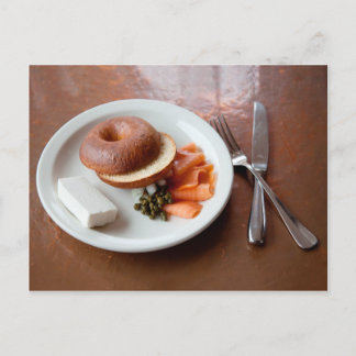 Postal Postcard de Bagel y Lox