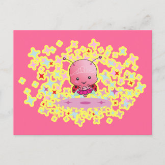 Postal Postcard de Ballerina Ladybug