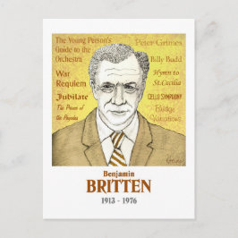 Postal Postcard de Benjamin Britten