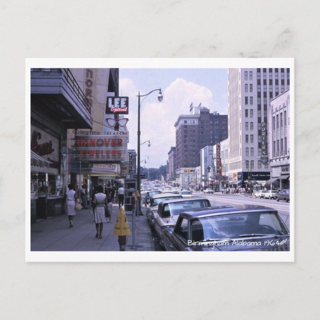 Postal Postcard de Birmingham Alabama 1964 (Anverso)