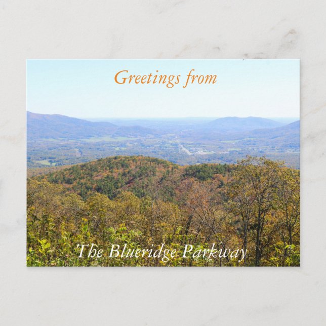Postal Postcard de Blueridge Parkway (Anverso)