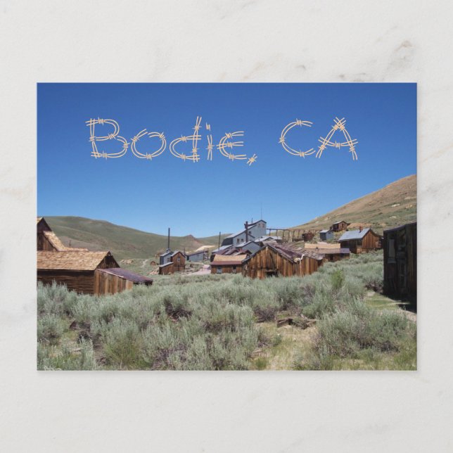Postal Postcard de Bodie California (Anverso)