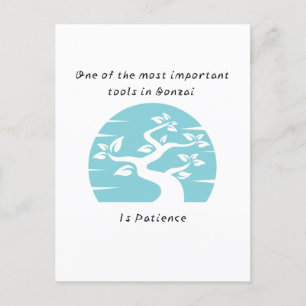 Postal Postcard de Bonsai Patience