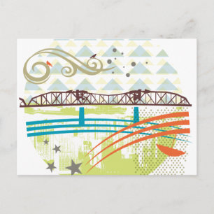 Postal Postcard de Broadway Bridge Portland