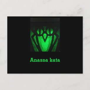 Postal Postcard de Bryn Mawr Owl Lantern Green