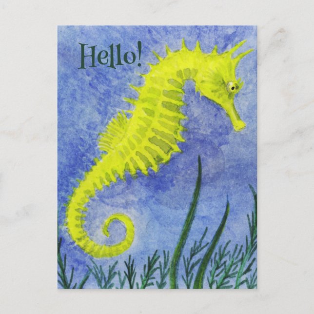 Postal Postcard de caballito de mar (Anverso)