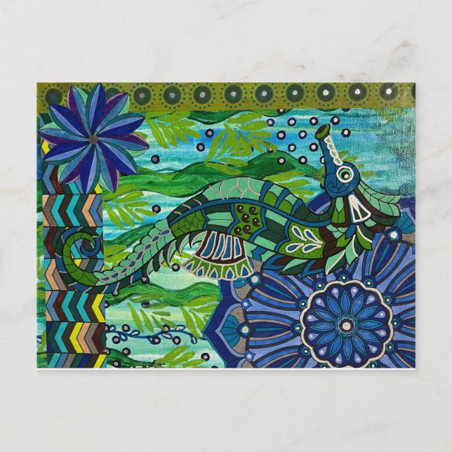 Postal Postcard de caballito de mar (Anverso)