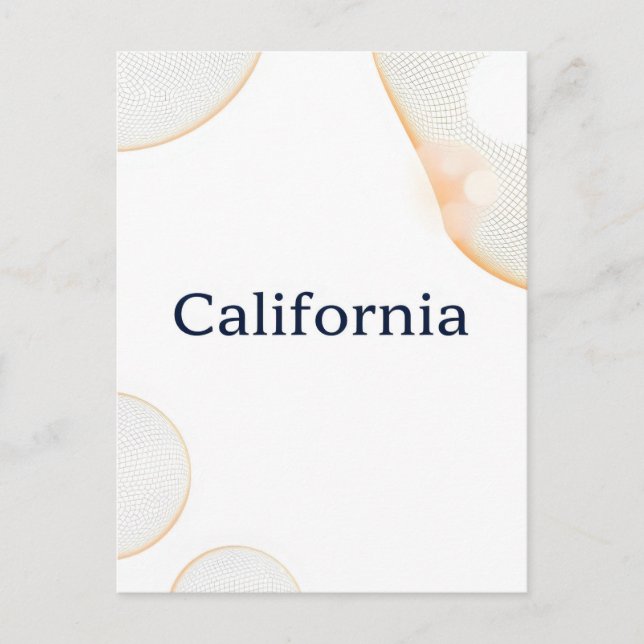 Postal Postcard de California - Tipografía audaz centrada (Anverso)