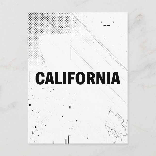 Postal Postcard de California - Tipografía audaz centrada (Anverso)
