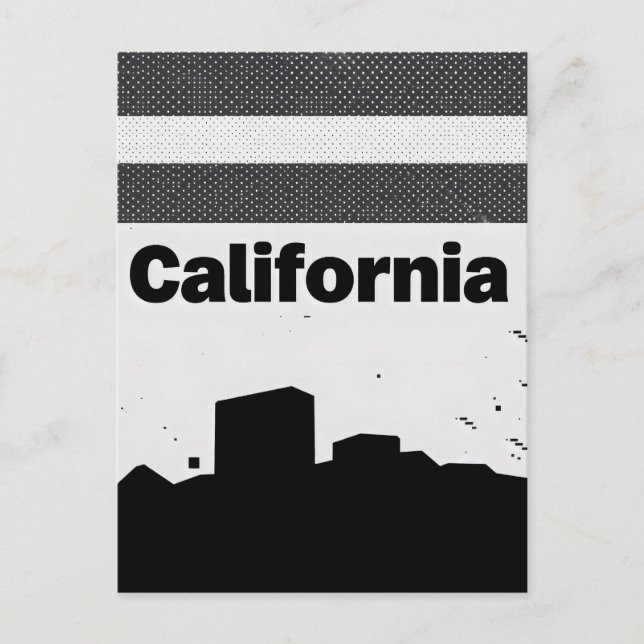 Postal Postcard de California - Tipografía audaz centrada (Anverso)