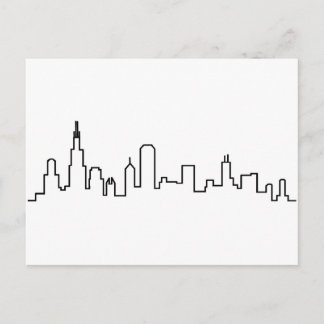 Postal Postcard de Chicago Skyline