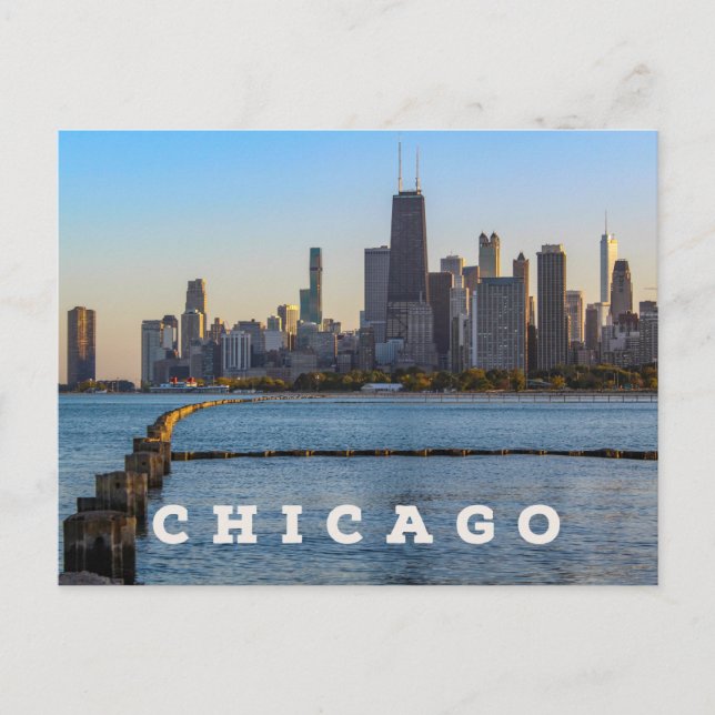 Postal Postcard de Chicago Skyline (Anverso)